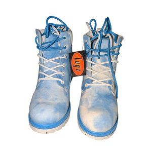 Women's NWT Lugz Rucker Hi Boots, white/blue, size 5.5